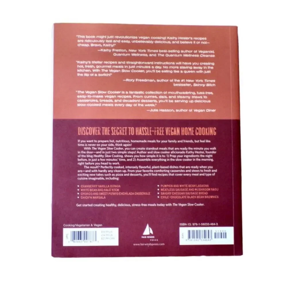 The Vegan Slow Cooker Book by Kathy Hester 150 Recipes